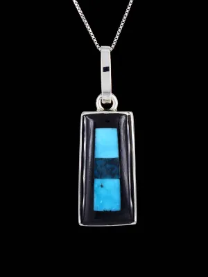Native American Indian Jewelry Penn Shell Inlay Pendant