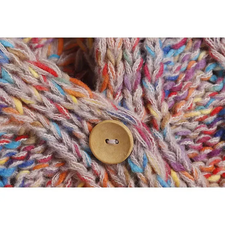 Rainbow V-neck Cardigan
