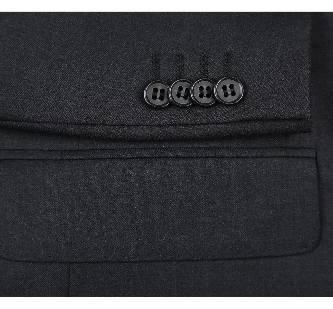 RENOIR 2-Button Classic Fit Notch Lapel Wool Suit 555-3