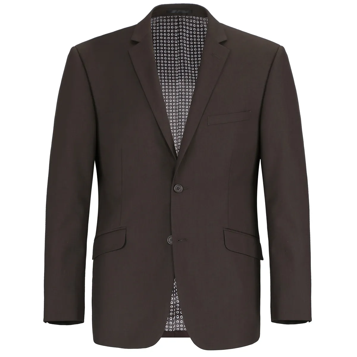 RENOIR 2-Piece Slim Fit Notch Lapel Solid Suit 201-5