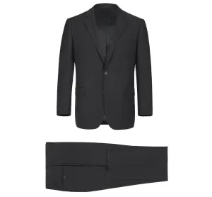RENOIR Black 2-Piece Slim Fit Single Breasted Notch Lapel Suit 201-1