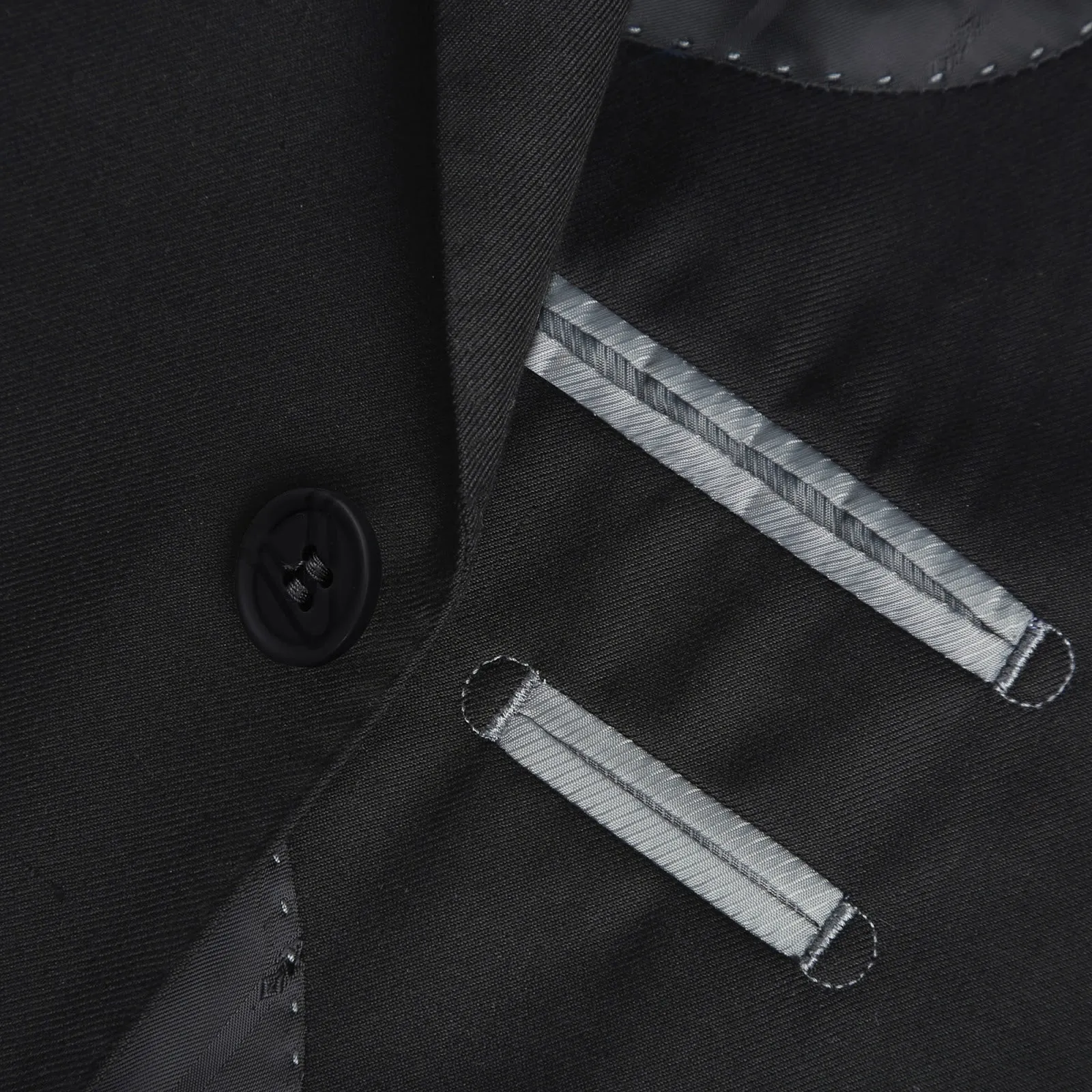 RENOIR Black 2-Piece Slim Fit Single Breasted Notch Lapel Suit 201-1