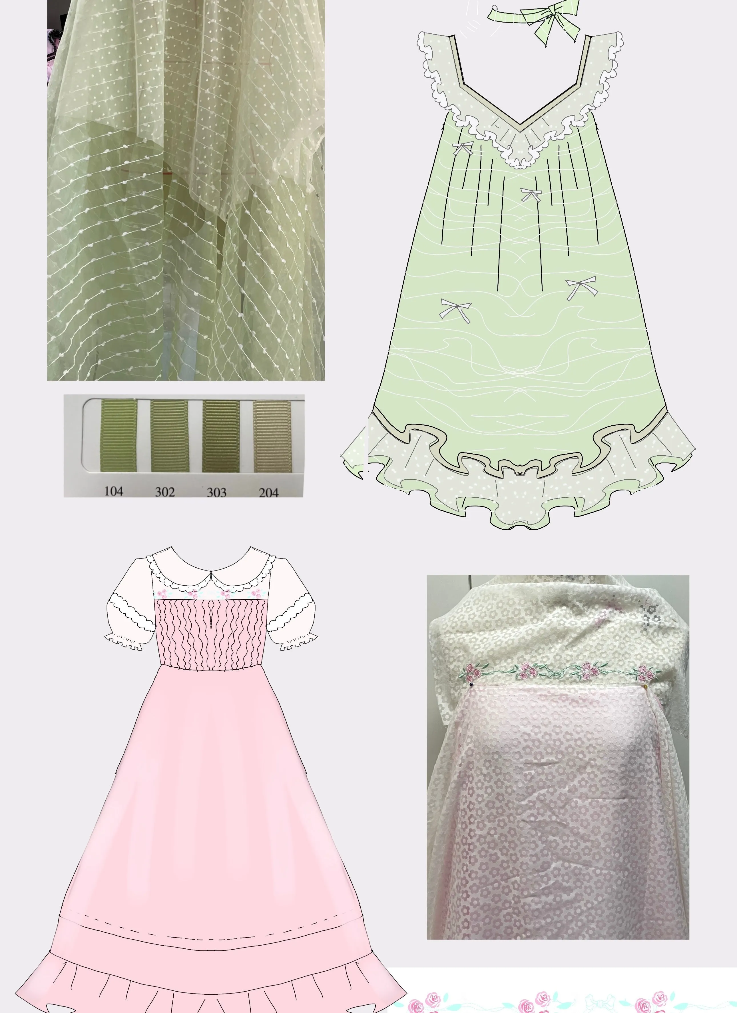 Rose Mist French Romantic Dress