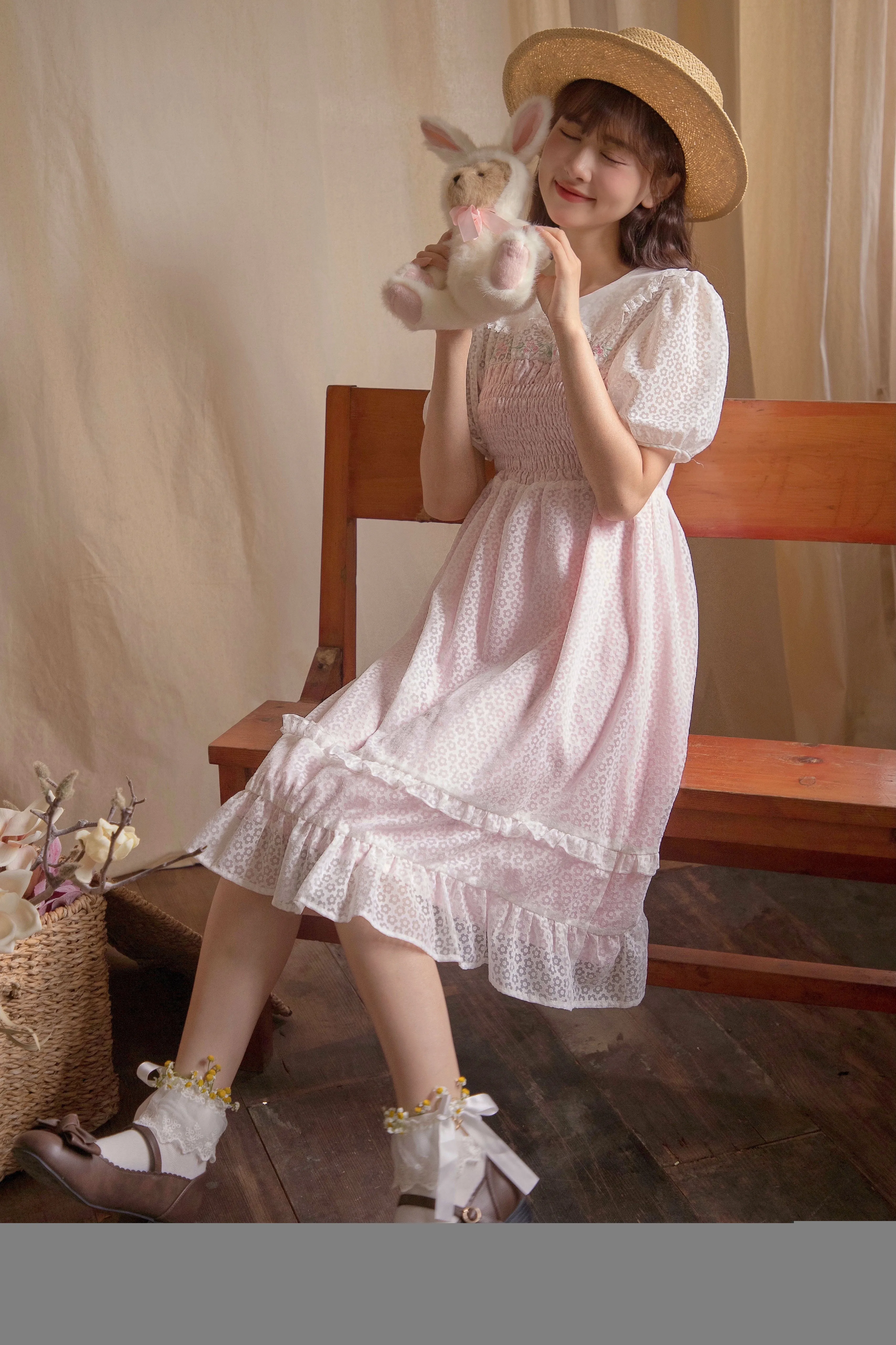 Rose Mist French Romantic Dress