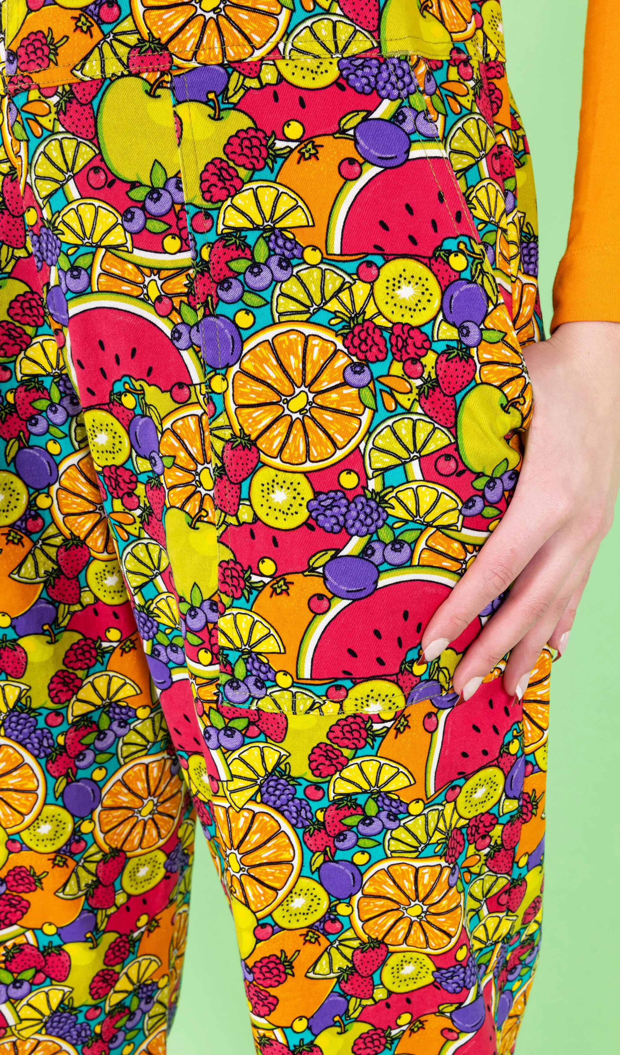 Run & Fly - Tutti Frutti Stretch Twill Dungarees