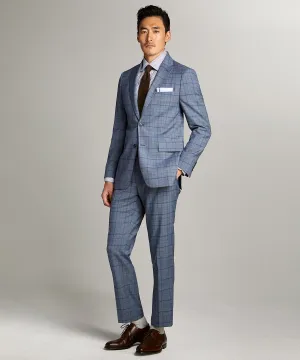 Sutton Wool Suit in Blue Check