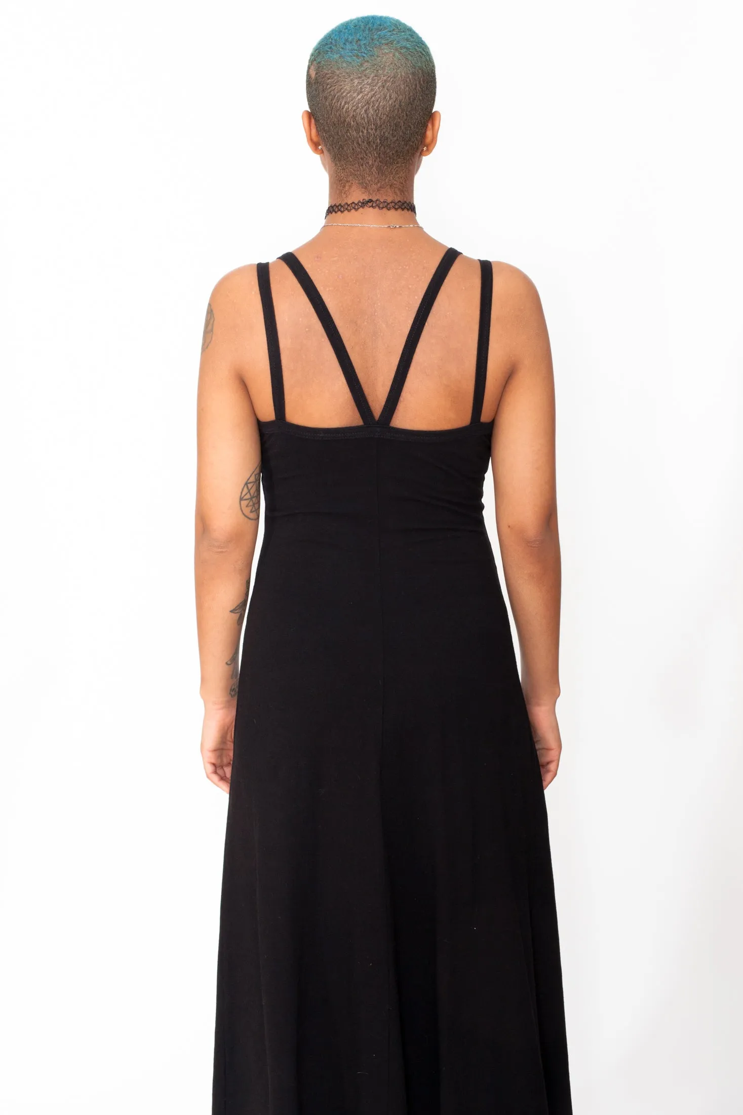 Vintage 90s Goth Maxi Dress