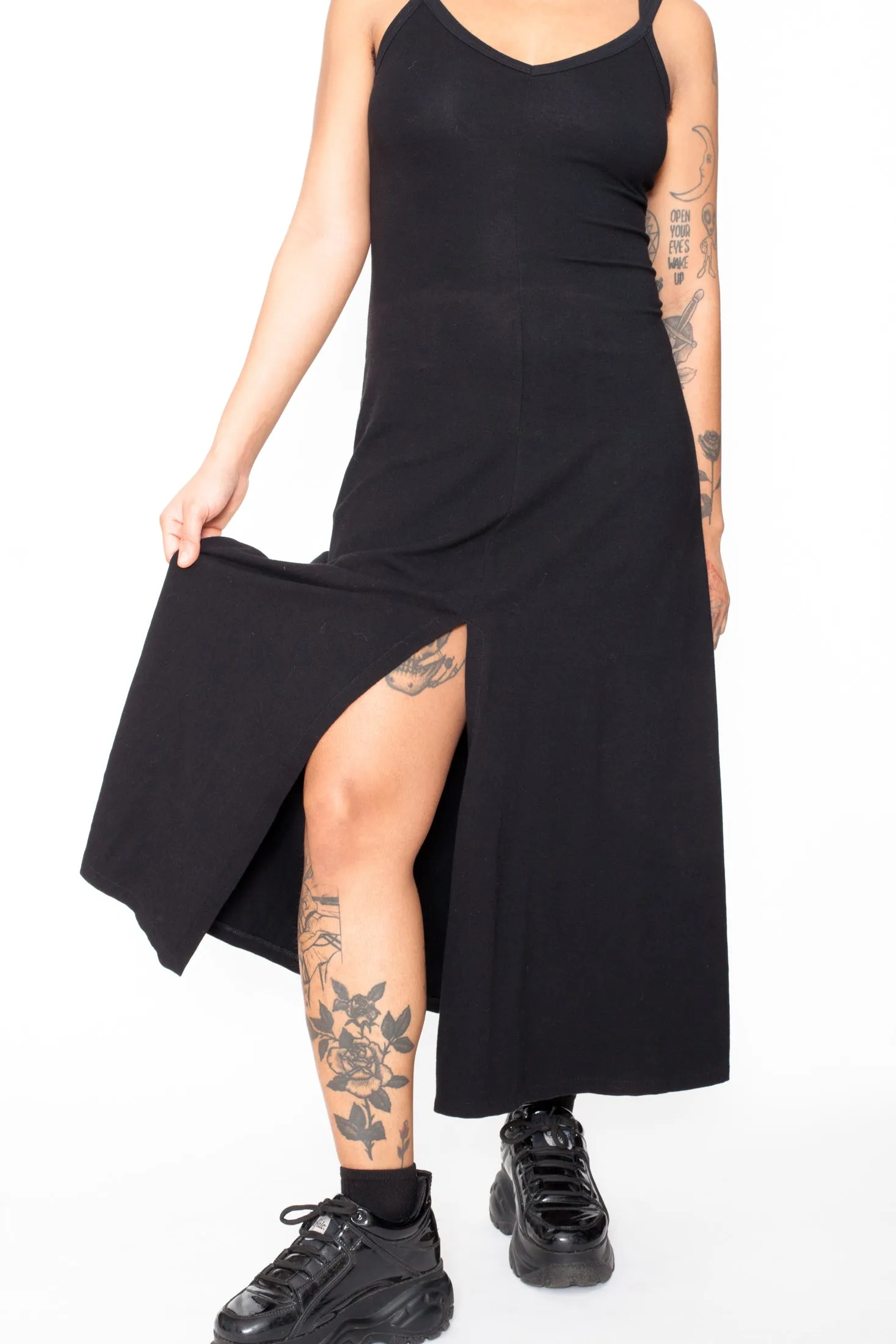 Vintage 90s Goth Maxi Dress