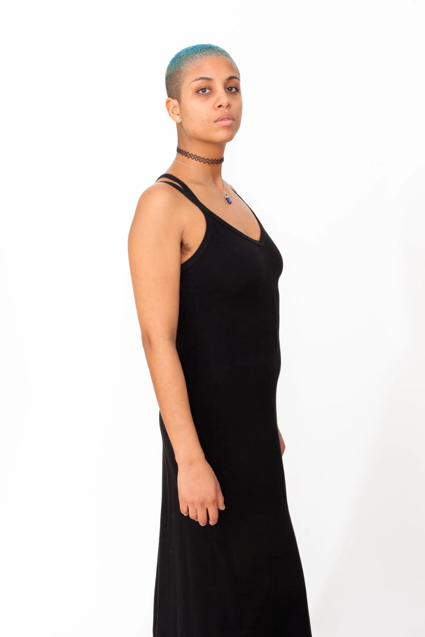 Vintage 90s Goth Maxi Dress