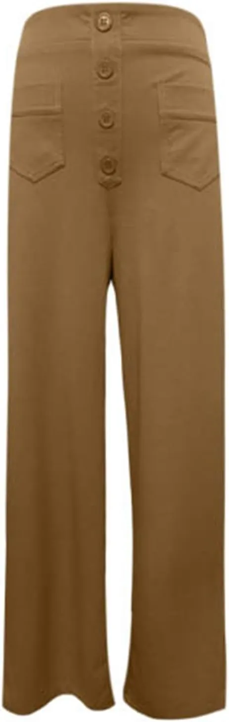 Women's High Waisted Straight Leg Pants Stretch Business Casual Trousers with Multiple Pockets Comfort Fit Travel