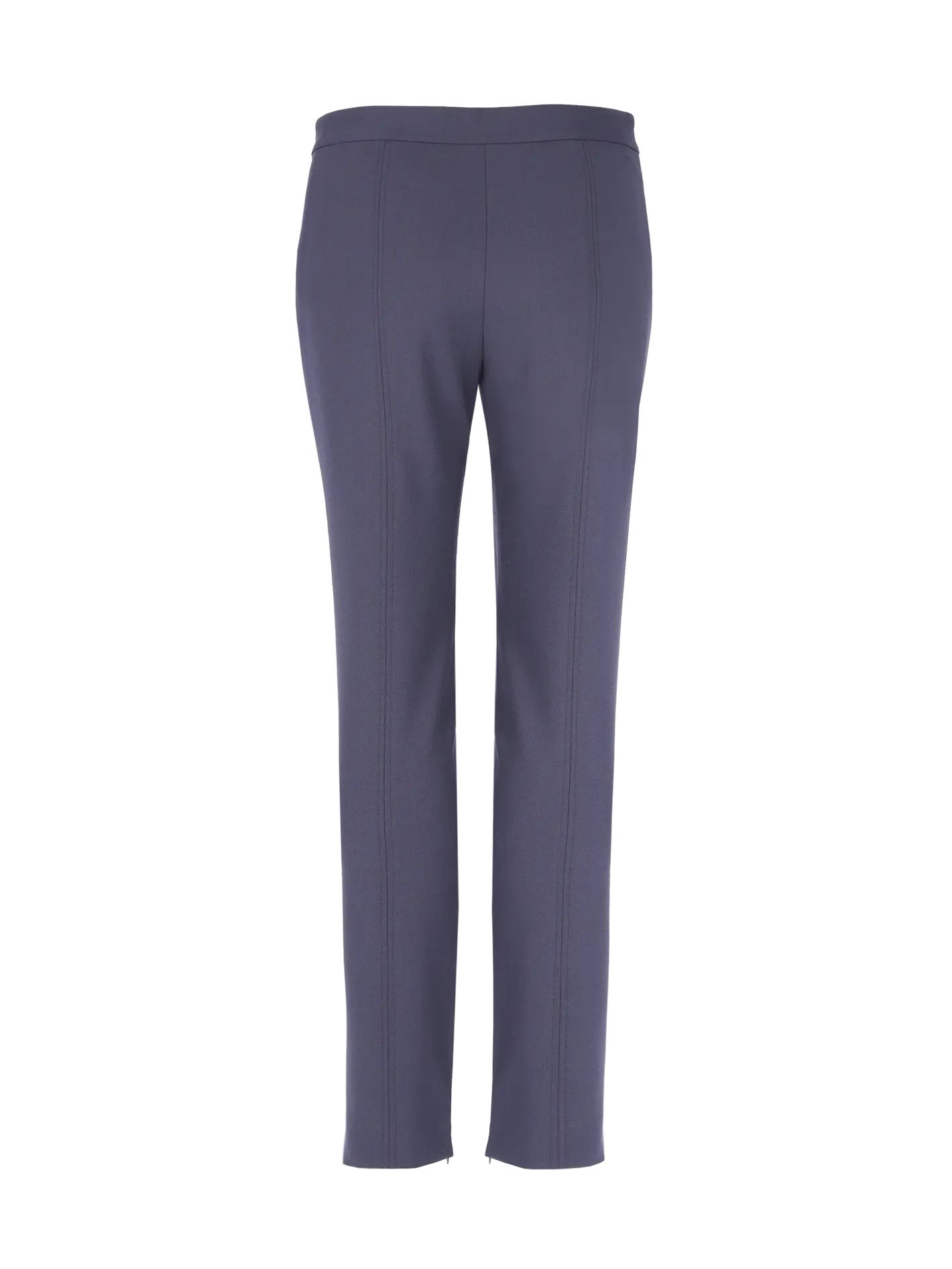 wool-blend ankle-zip trousers