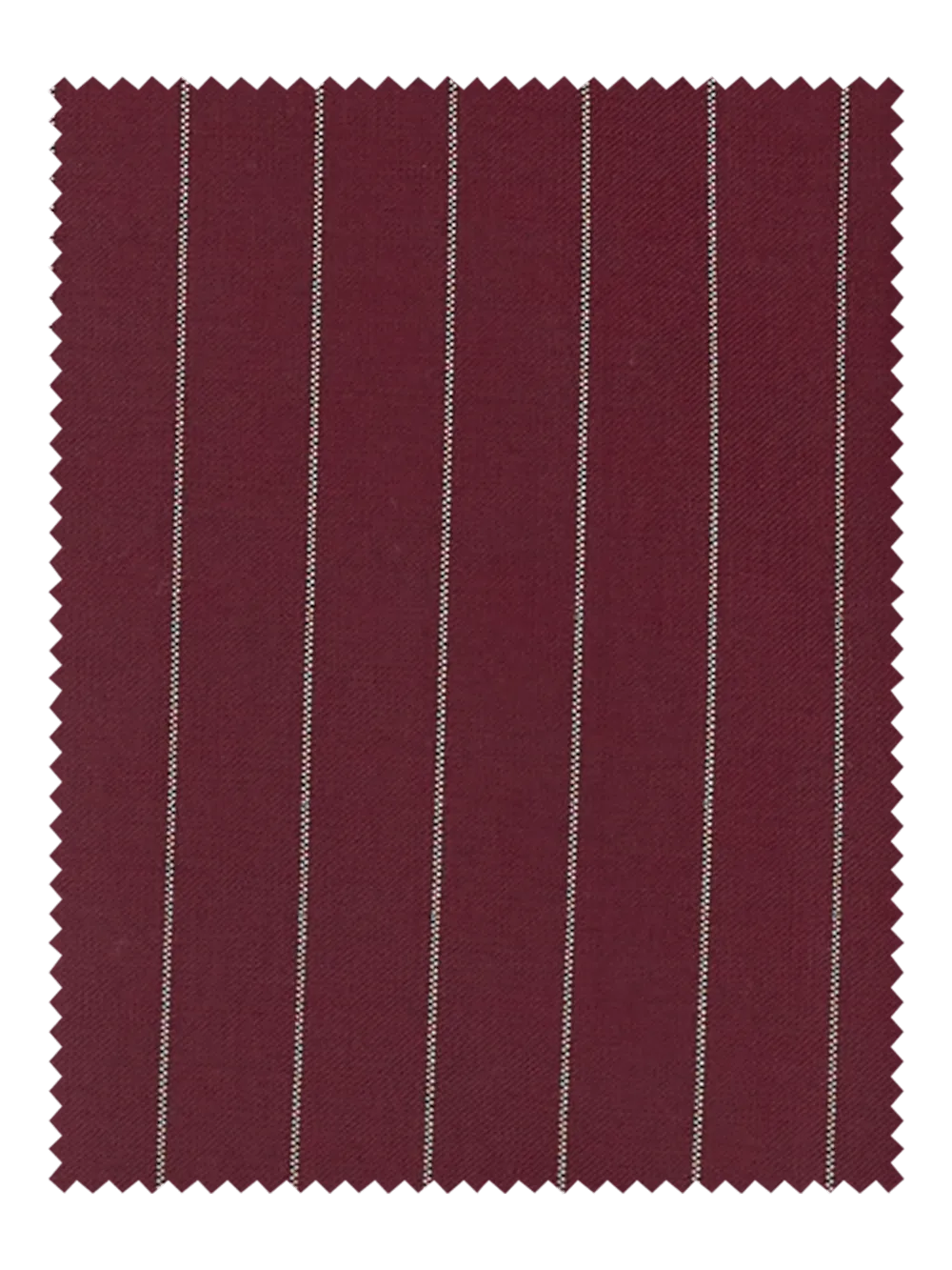 Wool Stretch Stripe Single Pleat Suit Pants - Burgundy